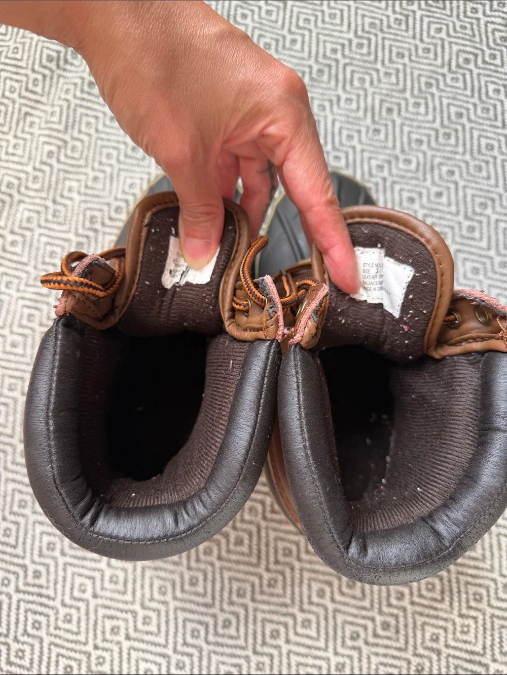 Kids Brown Waterproof Rain & Snow Boots